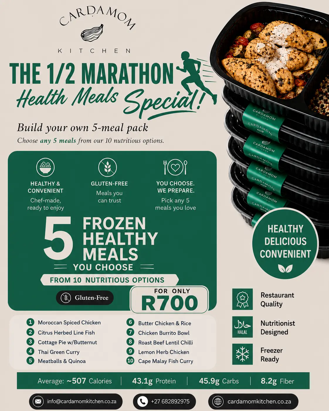 1/2 Marathon Health Meal Special - Frozen Meals